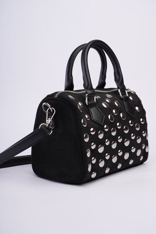 Bolso baúl gamuza negro
