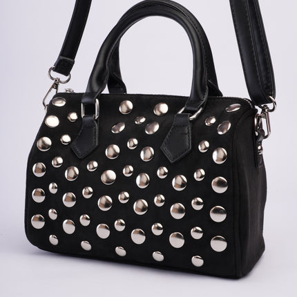 Bolso baúl gamuza negro