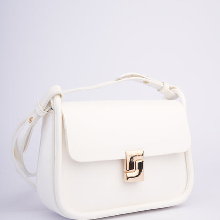 Bolso blanco mediano con correa