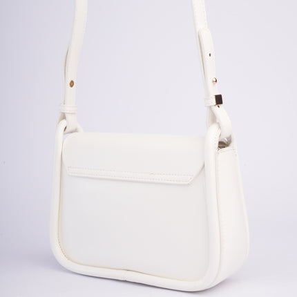 Bolso blanco mediano con correa