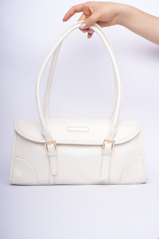 Bolso brillante blanco trendy