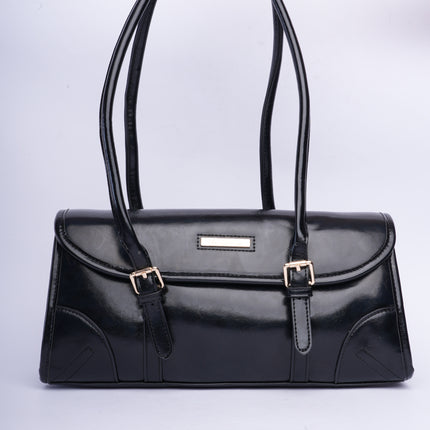 Bolso brillante negro trendy