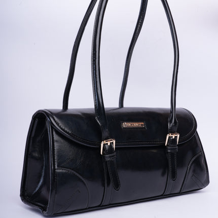 Bolso brillante negro trendy