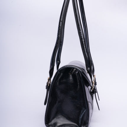 Bolso brillante negro trendy
