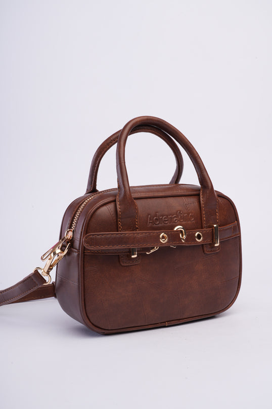 Bolso craquelado café