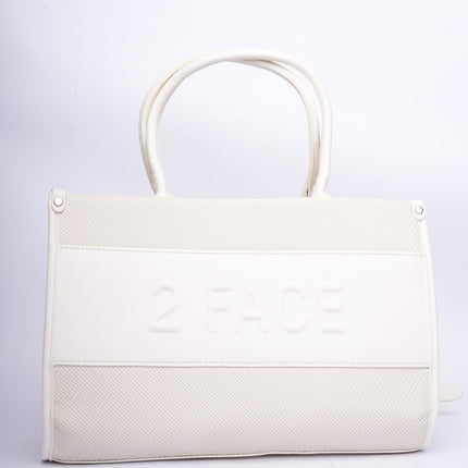 Bolso grande blanco con correas