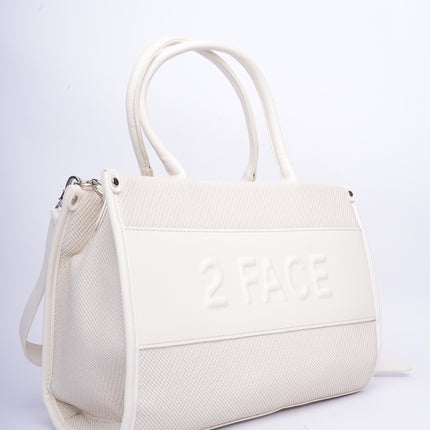 Bolso grande blanco con correas