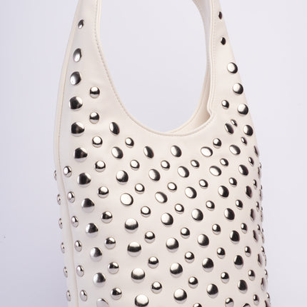 Bolso grande blanco con taches
