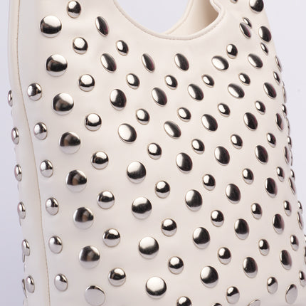 Bolso grande blanco con taches
