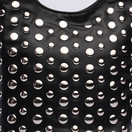 Bolso grande negro con taches