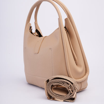 Bolso mediano beige elegante