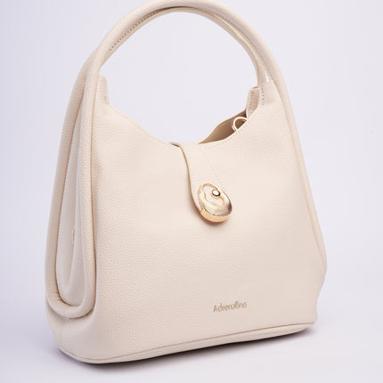 Bolso mediano crema elegante