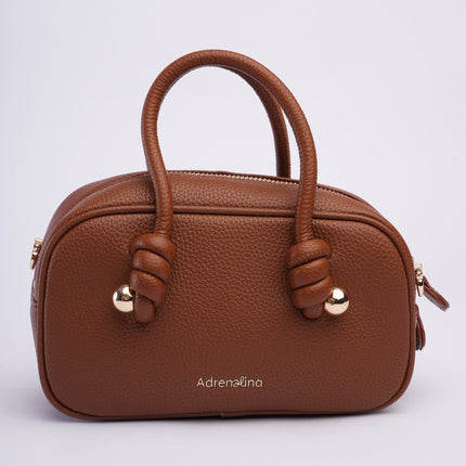 Bolso mini miel con textura