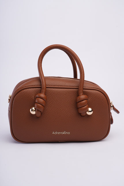 Bolso mini miel con textura
