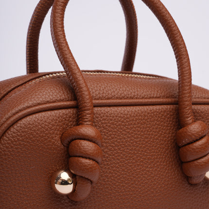 Bolso mini miel con textura
