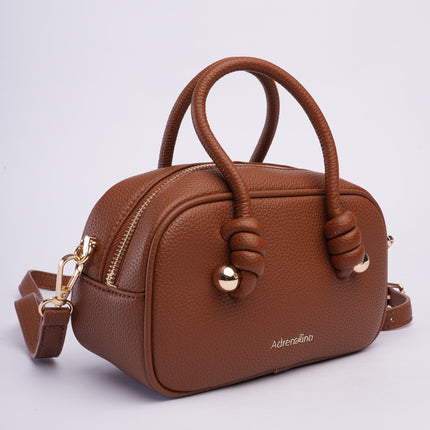 Bolso mini miel con textura