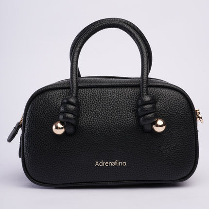 Bolso mini negro con textura