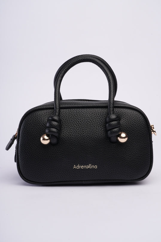 Bolso mini negro con textura