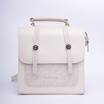 Bolso tipo morral blanco pequeño