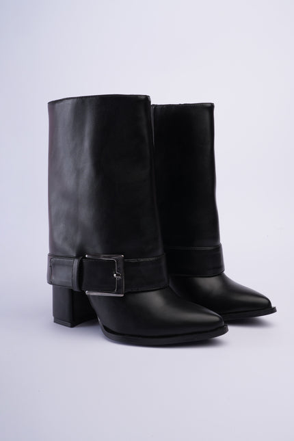 Botas caña media con capa negras