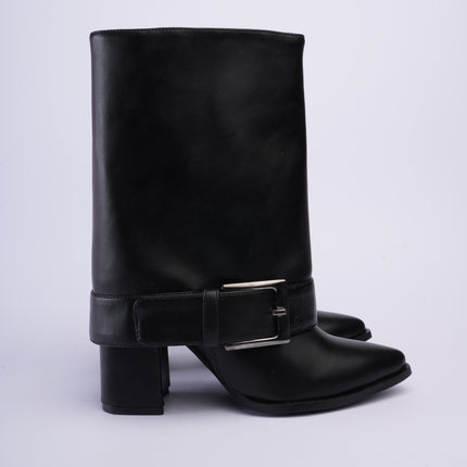Botas caña media con capa negras
