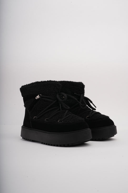 Botas de invierno negras acolchadas