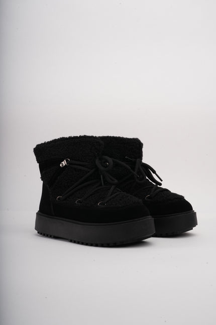 Botas de invierno negras acolchadas