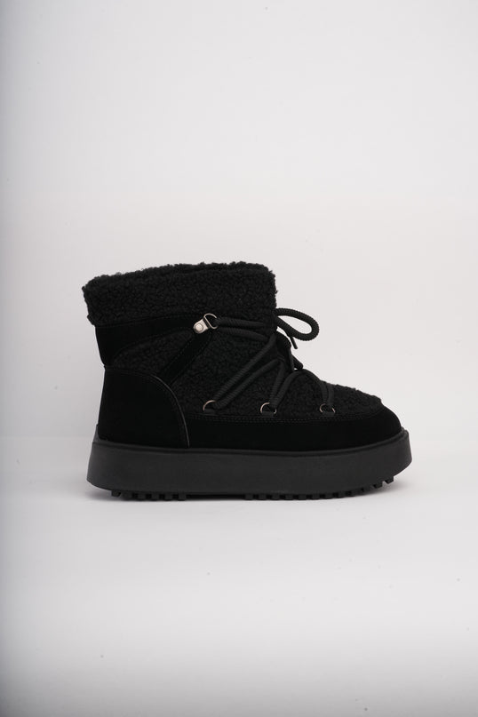 Botas de invierno negras acolchadas