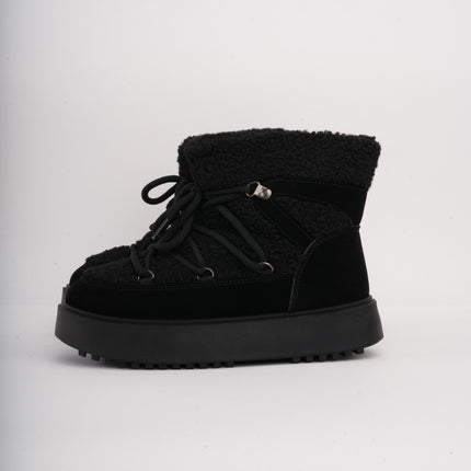 Botas de invierno negras acolchadas