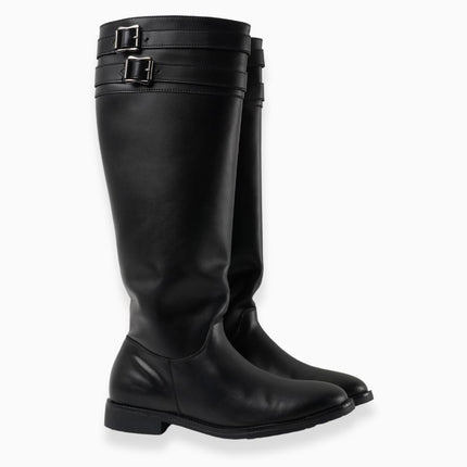 Botas largas negras con hebillas