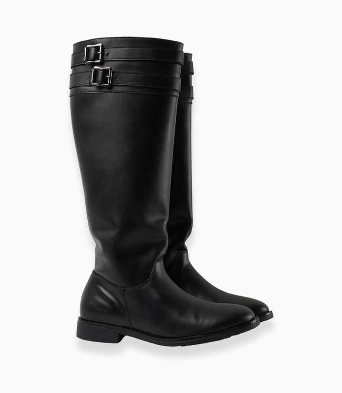Botas largas negras con hebillas