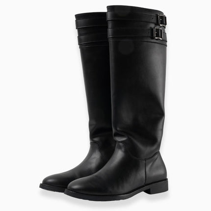 Botas largas negras con hebillas
