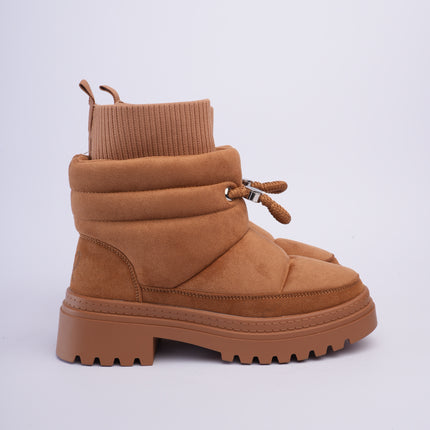 Botas tipo invierno de peluche café