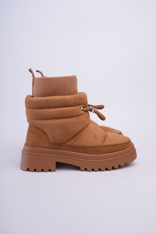Botas tipo invierno de peluche café