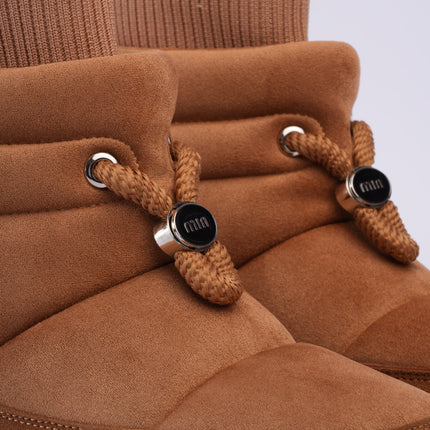 Botas tipo invierno de peluche café
