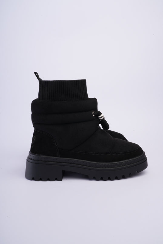 Botas tipo invierno de peluche negras