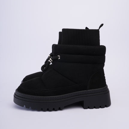 Botas tipo invierno de peluche negras