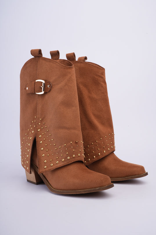 Botas tipo western camel con capa