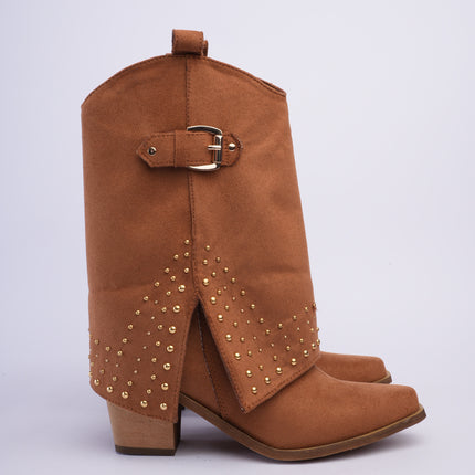 Botas tipo western camel con capa