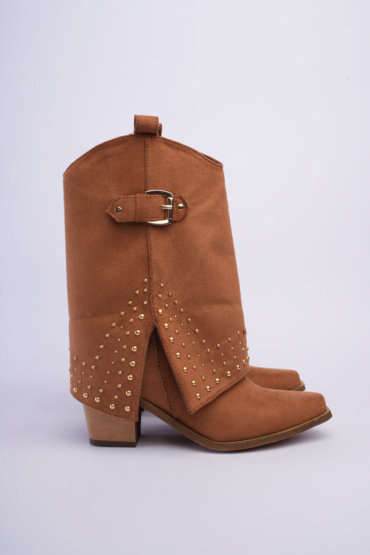 Botas tipo western camel con capa