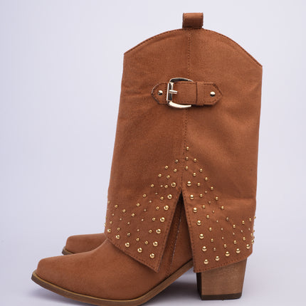 Botas tipo western camel con capa