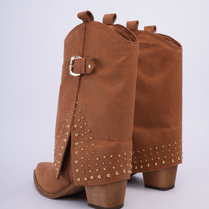Botas tipo western camel con capa