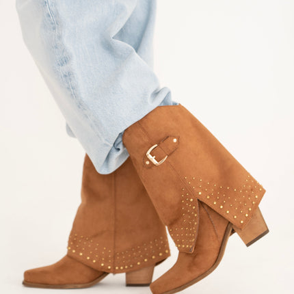 Botas tipo western camel con capa