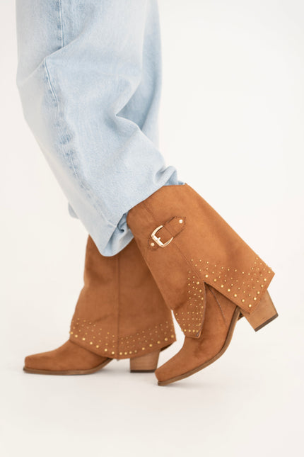 Botas tipo western camel con capa
