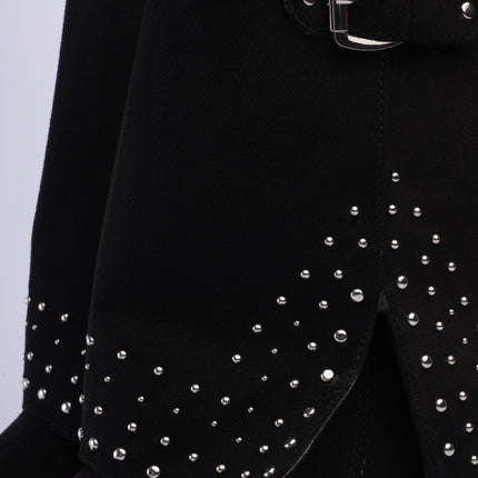 Botas tipo western negras con capa