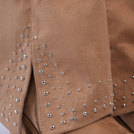 Botas tipo western taupe con capa