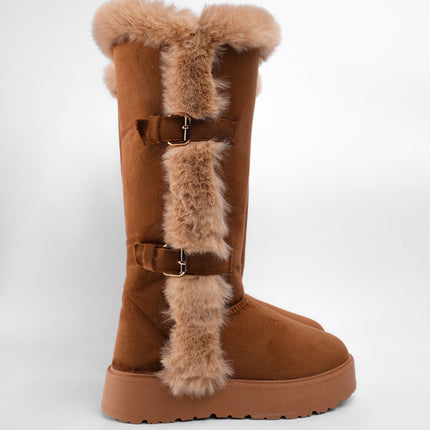 Botas ugg largas miel con peluche