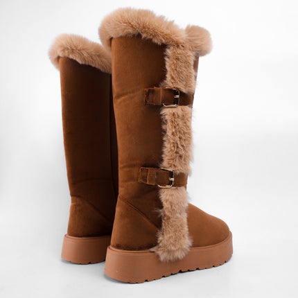 Botas ugg largas miel con peluche