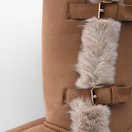 Botas ugg largas taupe con peluche