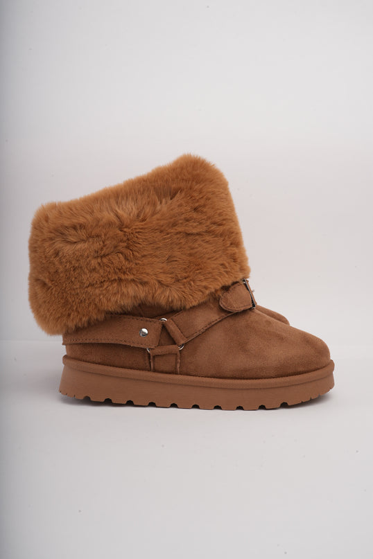 Botas ugg miel cuello peluche